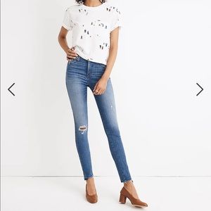 Madewell curvy high rise skinny jeans size